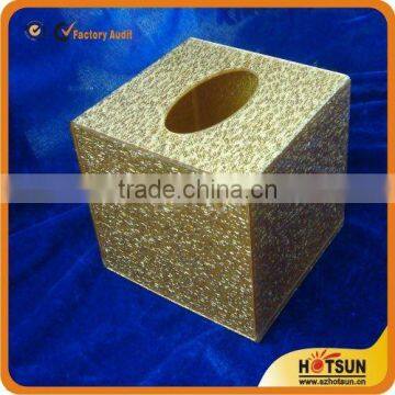 PMMA napkin box/golden acrylic paper case