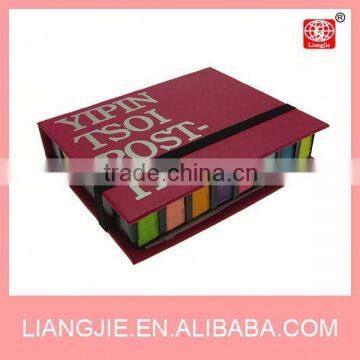 PU Leather Case sticky note with elastic band