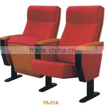 Solid Wood Auditorium Chair Cinema Seating With Cup Holder YA-01A