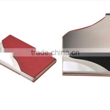 Hot selling cheap logo printed pocket leather name card holder for promotion and business