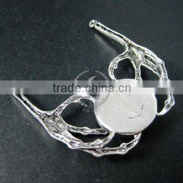 21.5mm Vintage Style Antiqued Silver Plated Skull Talon DIY Pendant Charm Supplies Findings 1820272 photo-4