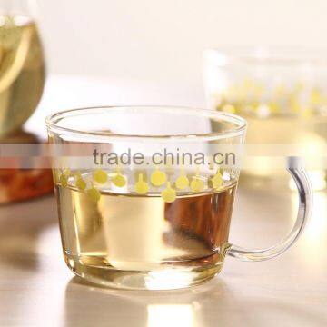 Borosilicate Glass Handblown Glass Teapot With Glass Infuser and Two Tea Cups TZ319