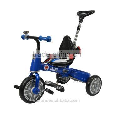 Aosom Mini Toddler Tricycle with Push Handle - Blue