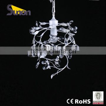 SD0640/1white brush gold simple wrought Iron old fashioned style chandelier/single hanging lighting