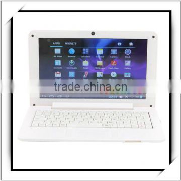 1GB 9" VIA8880 Dual Core China Cheap Android 4.1 Laptop Notebook with 8GB Hard Drive and Front Camera White