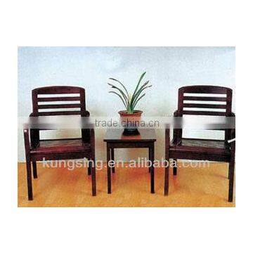 space-saving wooden restaurant dining table and chairs