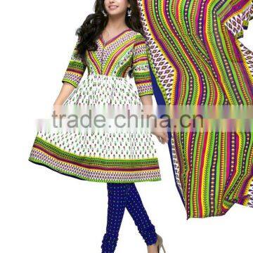 Multi color print wholesale dress material in surat