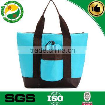 2015 new design 420D polyester PVC cooler tote lunch bag