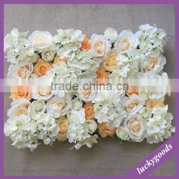 flat wedding party decor hydrangea rose flower wall/stage background flower