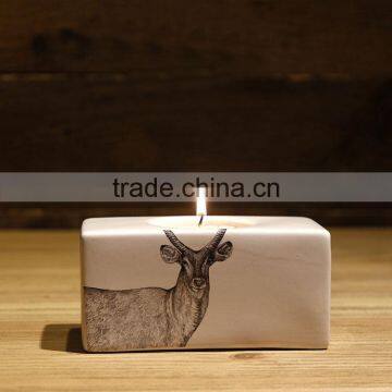 Good quality Square ceramic candle holder with custom design