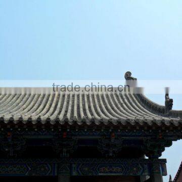 Korean style clay roof tiles dark gray