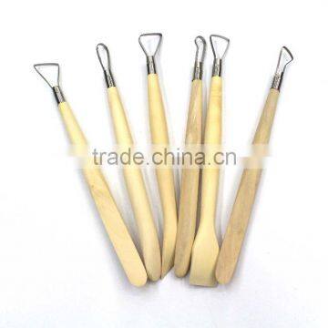 6pcs Hand Clay Pottery Tools Set With Steel Ribbon Blades /sculpting Tools