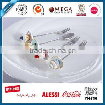 fashionable tea spoon with polyresin handle food grade