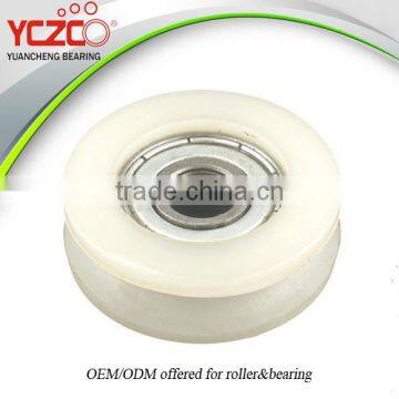 v u groove suspended sliding door roller