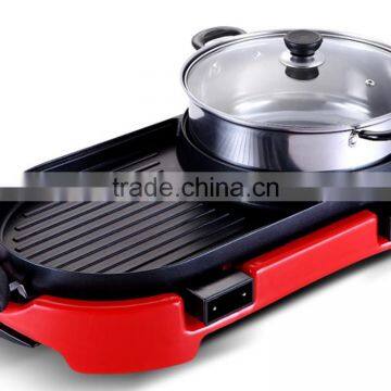 Hot Sale Professional electric bbq grill with hot pot made in China