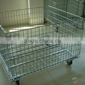 Metal Box With Wheels, Wire Mesh Cage photo-3