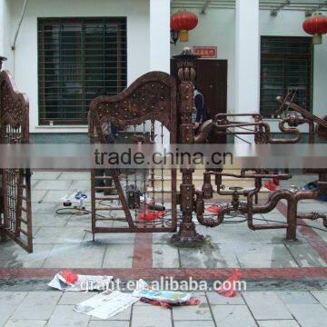 Daming The Most Fashionable Top Quality Wrought Iron Arts , Iron Craft Fencing HY-449S