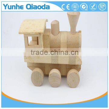 Vehicle Block Railway Engine 3D Woodcraft Kit Assemble Paint DIY Zle Toys for Kids Adults the Best Birthday Gift photo-4