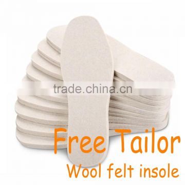 free tailor pure natural wool felt insole