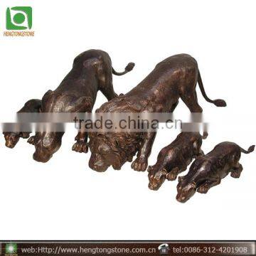 Family Bronze Lion Statues