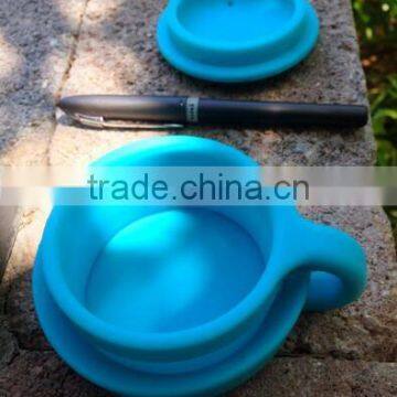 Silicone Travel Collapsible Camping Cup With Lid photo-3
