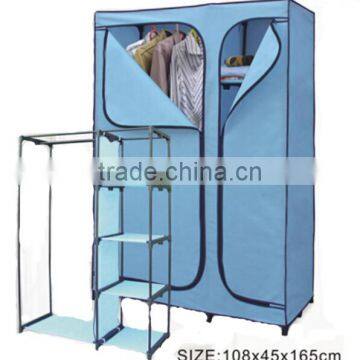 Store More Simple Design Fabric Closet Shelves Wardrobe With 2 Doors photo-2