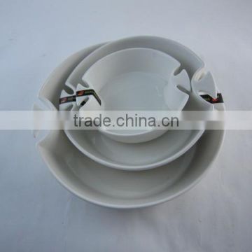 Good Quality High White Ceramic Bakeware Set With Handles photo-3