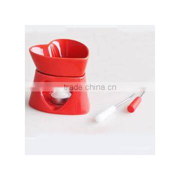 Ceramic Fondue Set, Ceramic Mini Chocolate Cheese Fondue Set, Fondue Set With Forks photo-4