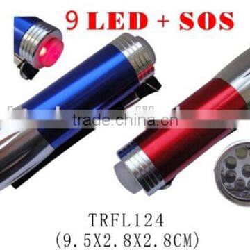 2014 New Design Aluminium SOS 9 Led Flashlight