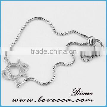 White Gold Plated Wedding Jewelry Bracelet Bridesmaid Gift Micro Pave Zircon Jewelry Bracelet photo-4