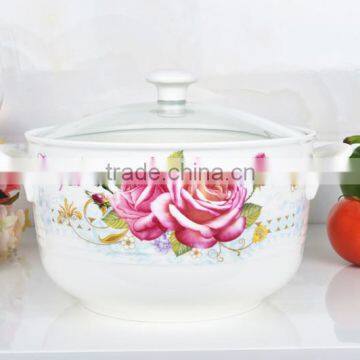 8" Ceramic Cookware Pot Safe for Microwave With Glass Lid photo-4