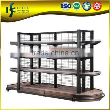 2015 hot sale retail 4 layers metallic product display shelve for store or market