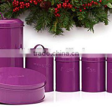Round Metal Biscuit Jar photo-6