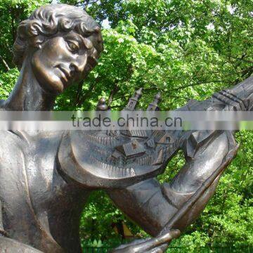 Bronze Foundry Garden Decoration Bronze Violin Bronze Sculpture photo-3