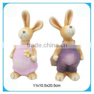 Easter ceramic rabbit decorations