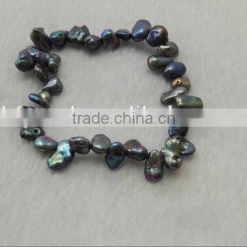 4-5mm Black Baroque Freshwater Pearl Bracelet photo-2