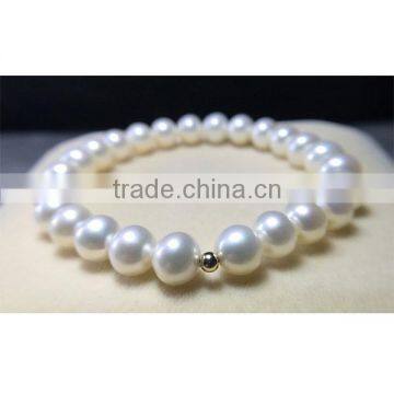 Hottest 8-9mm White Round Freshwater Pearl Love Bracelet photo-4