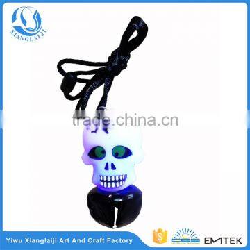 halloween gift skull flashing led necklace