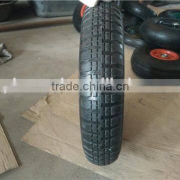 3.50-8 Red Plastic Rim Rubber Wheel for Wheelbarrow photo-3