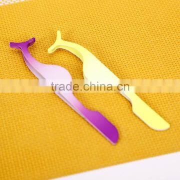 Gradient Ramp Rubber Plastic Material Multifunctional Eyelash Tweezer for Beauty Salon photo-5