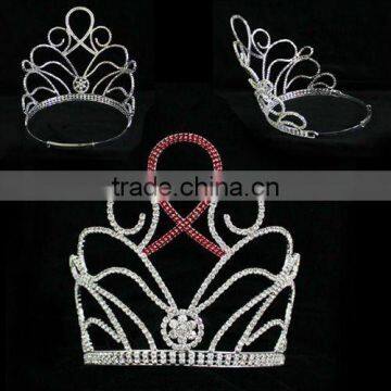 Rhinestone Silver Fashion Tall Pageant Crown Tiara Crown For Women Princess photo-2