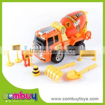 Wholesale plastic inertial friction set mini concrete mixer truck toy