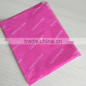 Customized Pink Tissue Paper With Different Color Logo