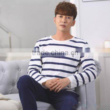 Man Pajamas Cotton Long Sleeve / Cotton Youth Men's Leisure Wear Suits photo-5