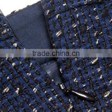 Women Apparel Ladies Fashion New Skirt Blue and Black Contrast Mini Skirt Women Short Straight Skirt photo-4