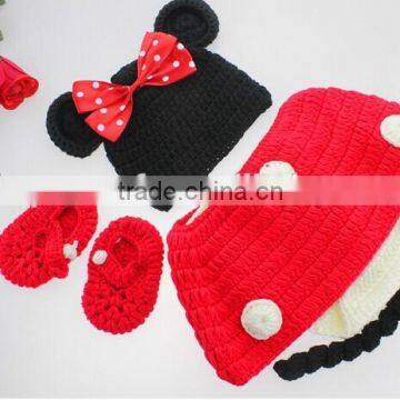 2016 New Design Wholesale Baby Photography Props Crochet Baby Beanie Hat photo-2