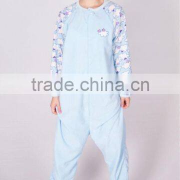 2013 Fleece Unisex Adult Footed Overall Pajamas Print Jumpsuit