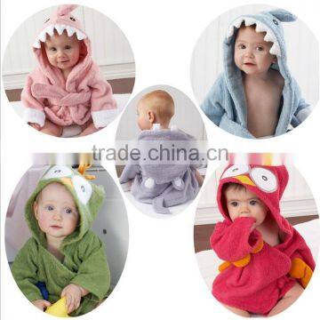 2016 Cheap coral fleece baby kids bathrobe wholesale/cheap bathrobe for kids