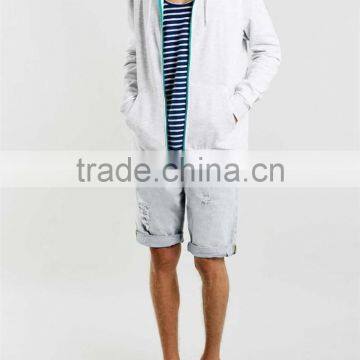 White and Navy Striped Custom Design Mens Gym Singlets photo-3