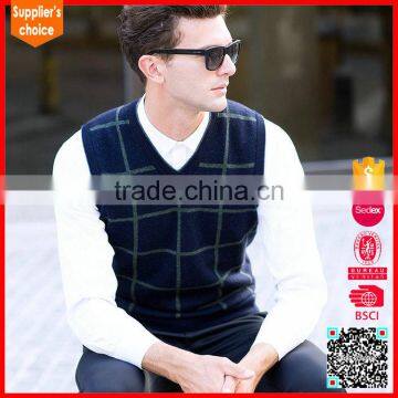 New fashion sweater vest pullover cashmere sweater vest for mens